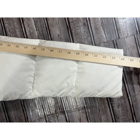 LL Bean Warm Long Goose Down Puffer Hood Coat Jacket sz L Petite co: white NWOT - Picture 7 of 9